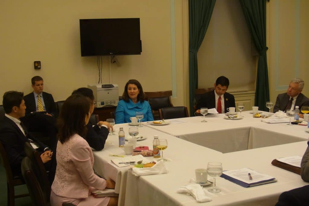 Roundtable discussion with Rep. Diana DeGette, Rep. Tom Petri, and Rep. Raul Ruiz.