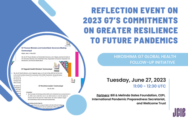Hiroshima G7 global health task force follow-up initiative